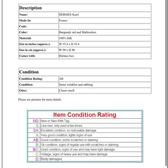 Hermes Silk Scarf - Rich Magenta with Floral Design - Picture 11 of 11